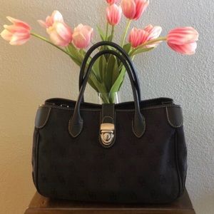 Dooney and Bourke Black fabric satchel